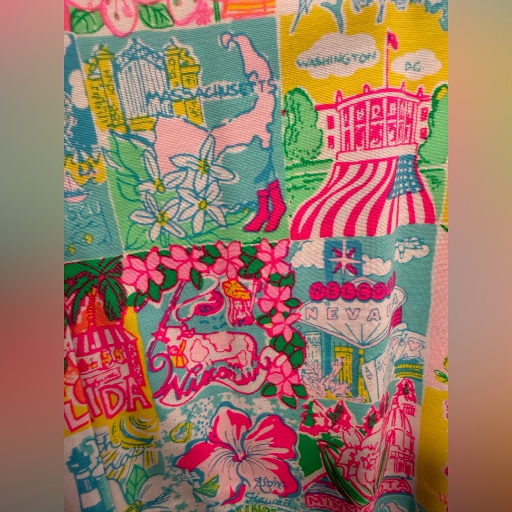 Lilly Pulitzer Multicolor Patchwork State of Mind Romper - Picture 8 of 12